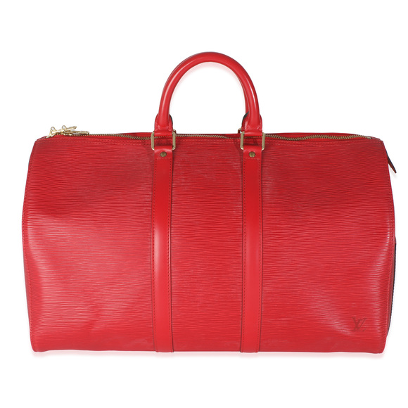 Louis Vuitton Vintage Red Epi Keepall 45